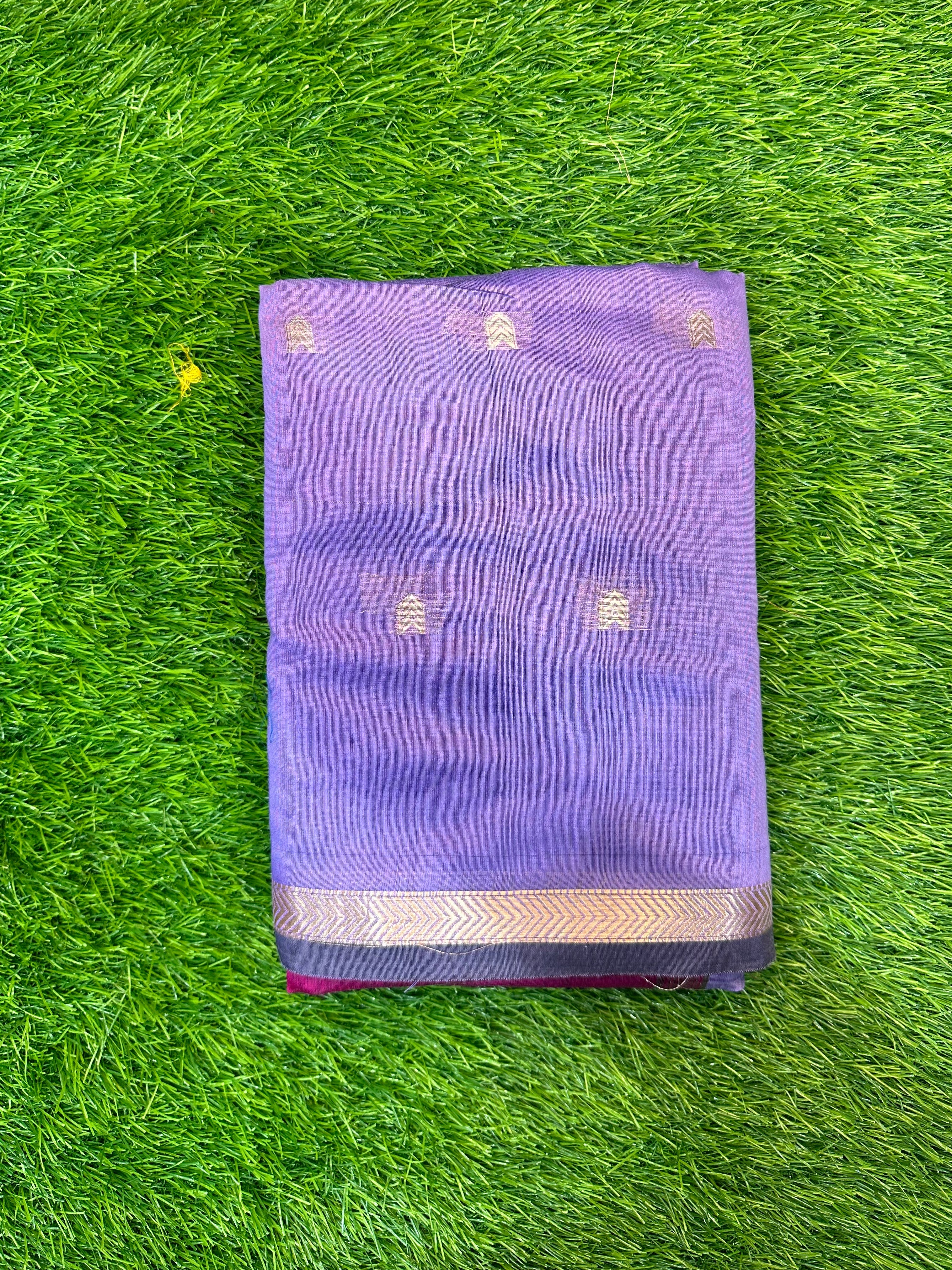 Maheshwari Cotton ( Lavender & Pink pallu )
