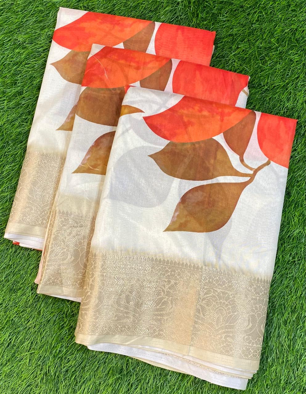 Off White Flora Dola Silk