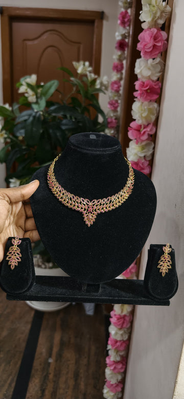 RUBY CHOKER NECK SET