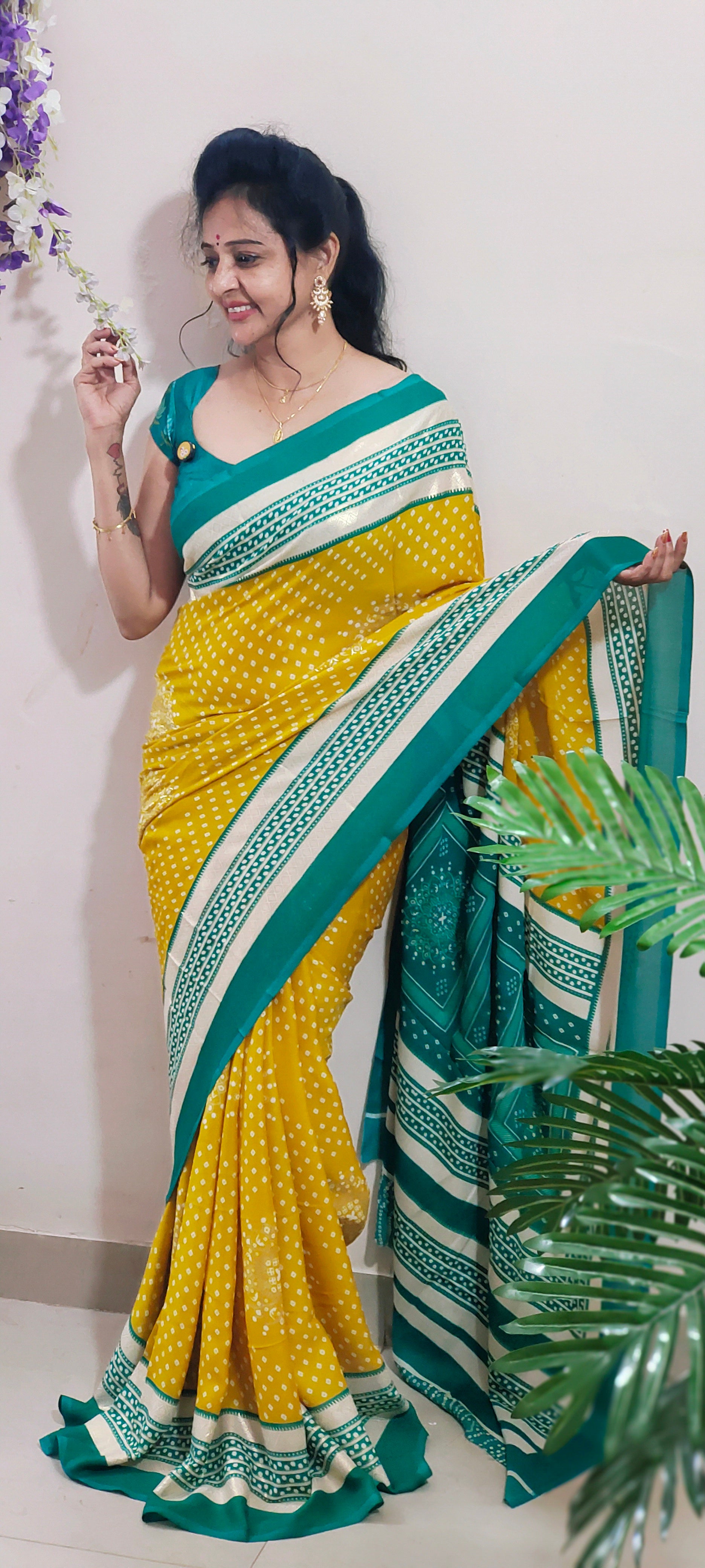 Georgette with mica