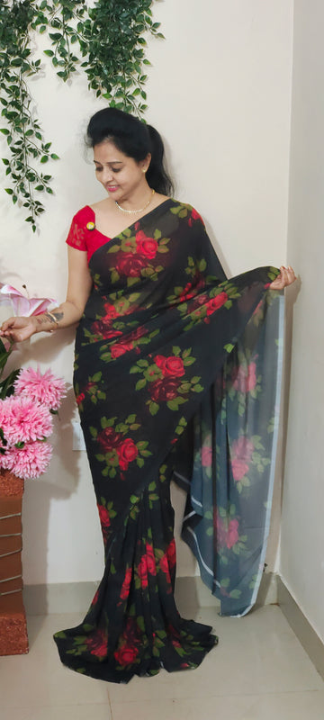 CELEBRITY GEORGETTE SAREE