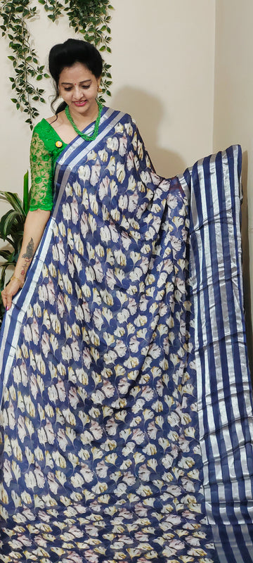 navy blue colour saree