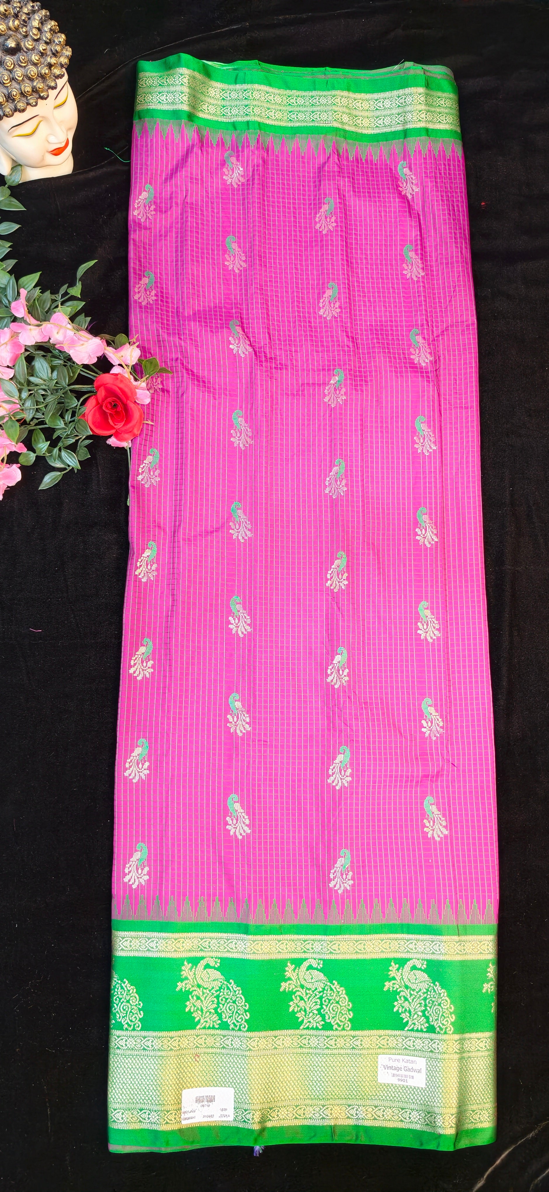 VINTAGE GADWAL PATTU SAREES-7