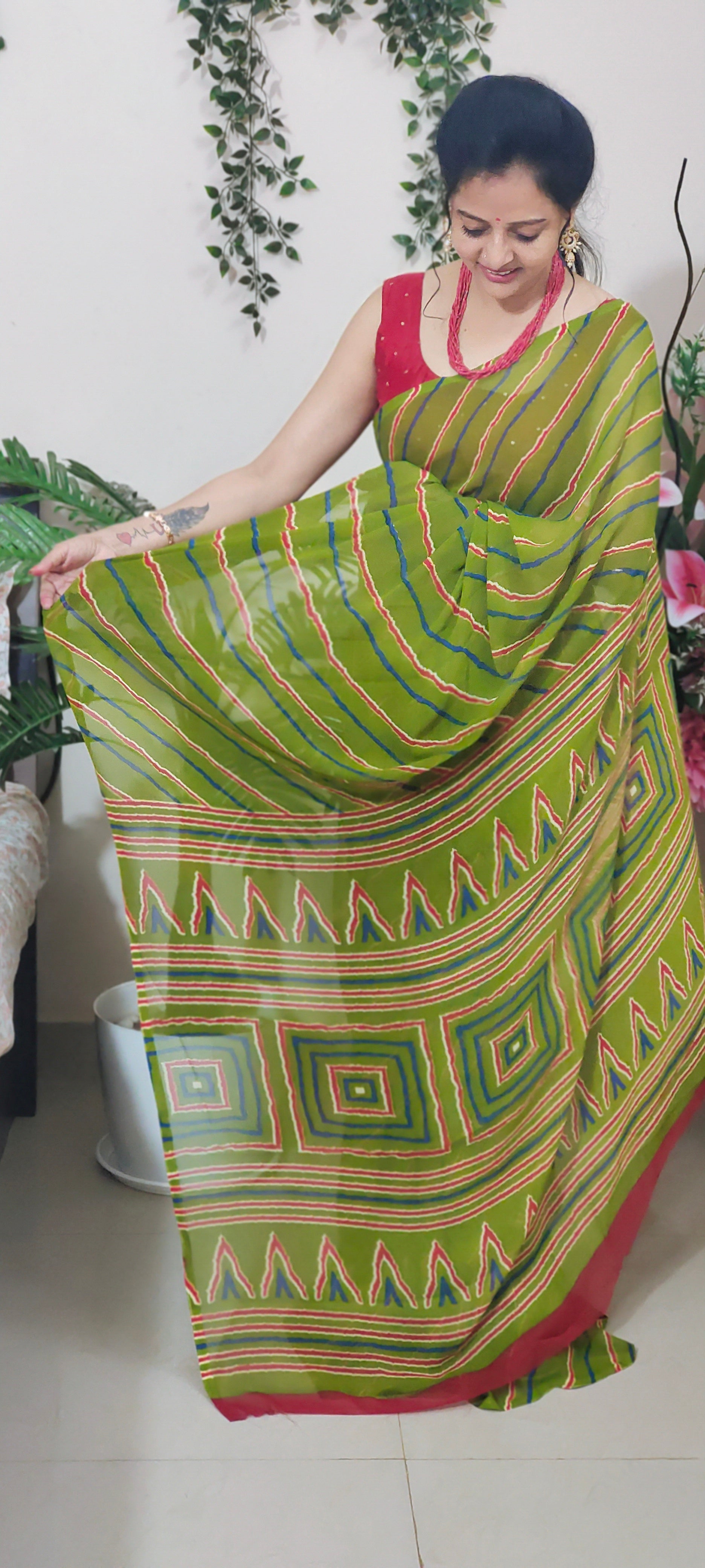 green lines