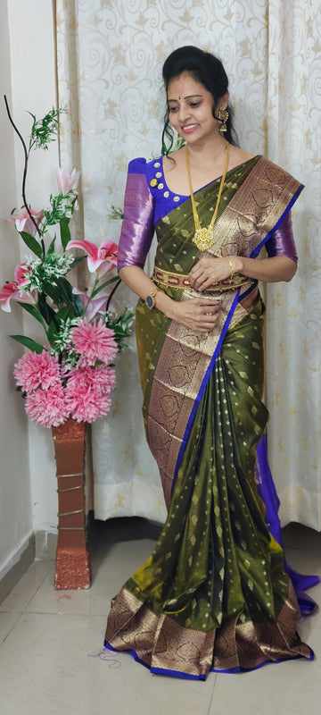 MEHANDHI GREEN PATTU